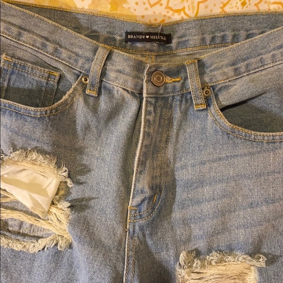 Brandy Melville Distressed Boyfriend Jean Size S - Picture 3 of 9